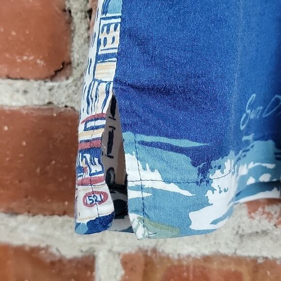 Bluewater Wear Vintage Hawaiian Button-up Short-sleeve Shirt California Theme L - Picture 9 of 14